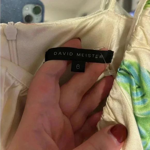 David Meister floral ruched tank dress - Picture 3 of 5